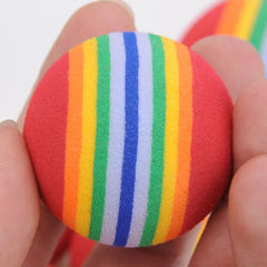 For Pet Soft Foam Rainbow Play Ball