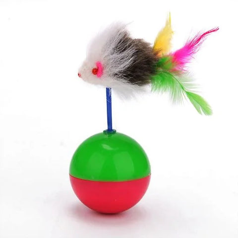 For Pet Rolling Ball With Feather For Cats ,Size: 11*12
