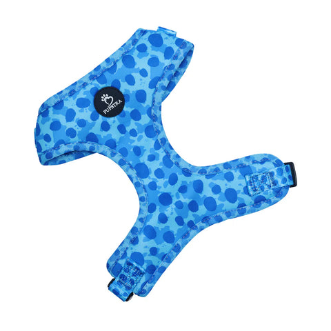 Pupstra Adjustable Harness Blue Leopard Small