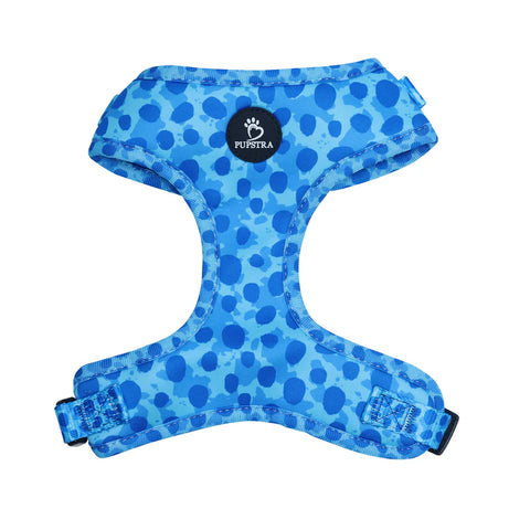 Pupstra Adustable Harness Blue Leopard Harness Xs