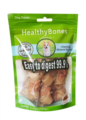 Joberill Healthy Bones Chicken Flavor Knotted Bone Wrap Chicken Meat-150 G