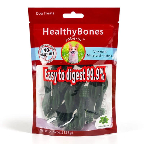 Joberill Healthy Bones Mint Flavor Brush Dog Treats-128G