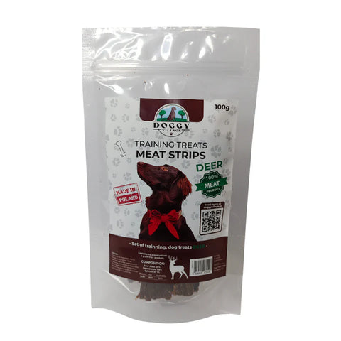 DOGGY VILLAGE TRAINING TREATS MEAT STRIPS FOR DOG & CAT 100 G