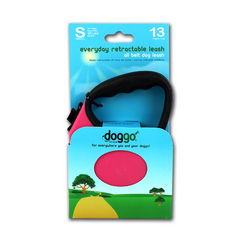 Doggo everyday retractable leash 4m, S, pink