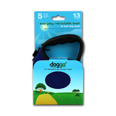 Doggo everyday retractable leash 4m, S, blue