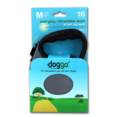 Doggo everyday retractable leash 5m, M, grey