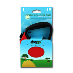 Doggo everyday retractable leash 5m, L, red