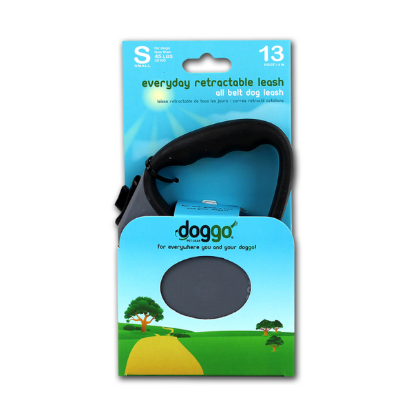 Doggo everyday retractable leash 4m, S, grey