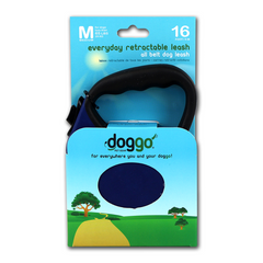 Doggo everyday retractable leash 5m, M, blue