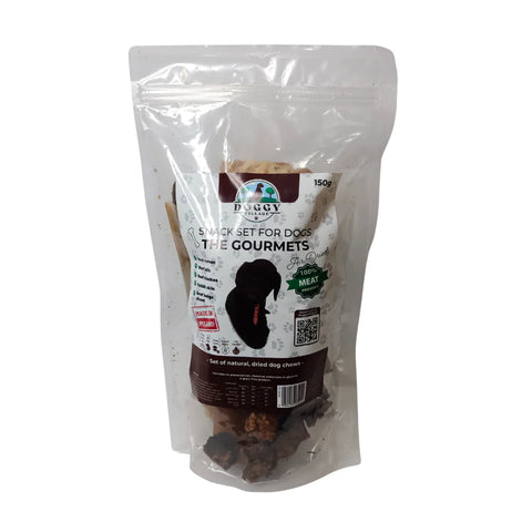 DOGGY VILLAGE DRIED SNACKS FOR A DOG - GOURMET SET 150 G