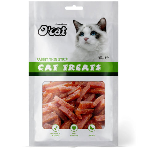 O’Cat Rabbit Thin Strip Snack-50 G