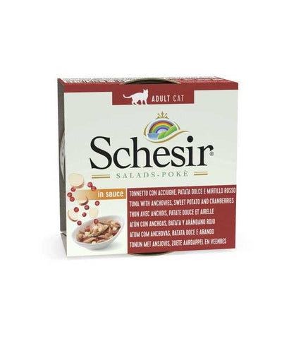 Schesir Salad Cat Wet Food Tuna And Anchovy With Sweet Potatoes And Cranberries 85g