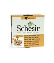 Schesir Salad Cat Wet Food Tuna With Surimi, Papaya And Peas-85g