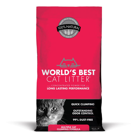 World's Best Cat Litter Multiple Cat Clumping Unscented 7kg