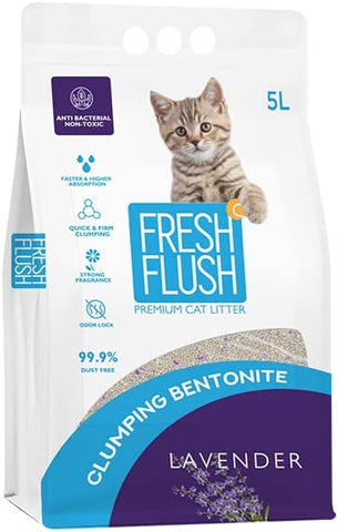 Fresh Flush 5LT Lavender Scented Cat Litter