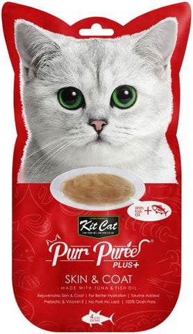 Kitcat Pur Puree Skin & Coat Tuna & Fish