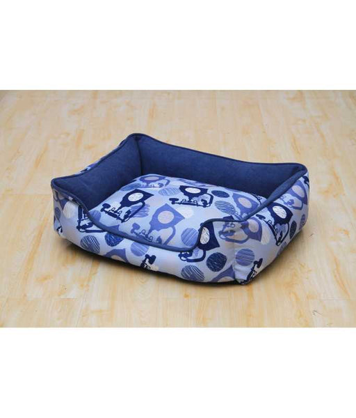 Catry Dog/Cat Printed Cushion-Blue