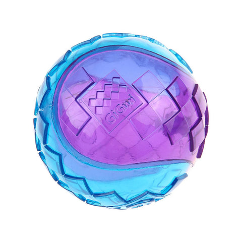Gigwi G-Ball Purple/Blue Squeaker Transparent (Medium