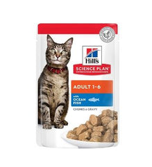 Hills Adult Cat 1-6 With Oceanfish Pouch