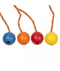 Duvo Rubber Dental Ball With Rope Mix Mixed Colors 33cm
