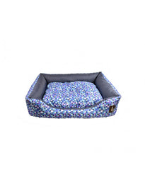 Couch Bed Blue Printed