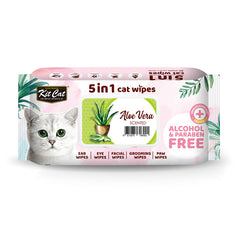 5 In 1 Cat Wipes Aloe Vera