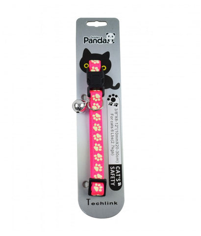 Panda Glowing Cat Collar Pink