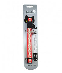 Panda Glowing Cat Collar Red