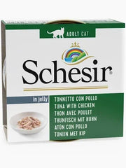 Schesir Cat Can Broth-Wet Food Tuna With Chicken